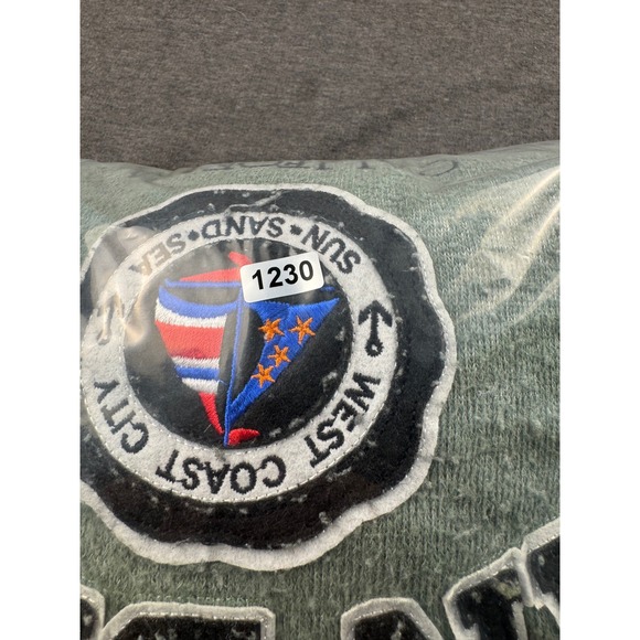 Blue Bay San Diego California Graphic Hoodie Sweatshirt Medium Green Pullover - Picture 9 of 9